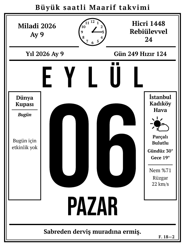 Saatli Maarif Takvimi